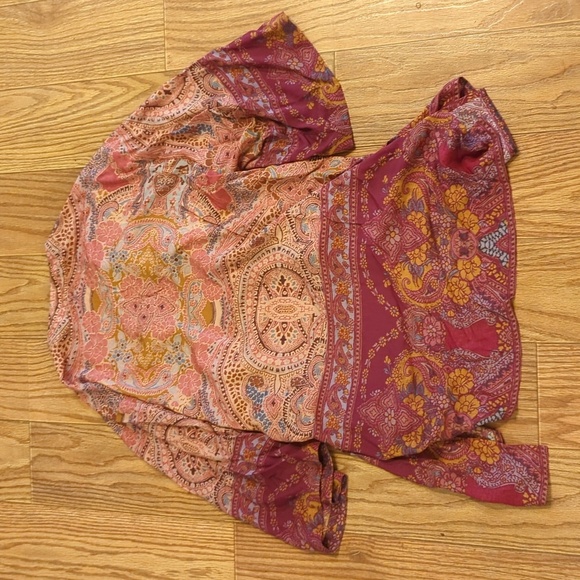 Soft Surroundings boho pink open front kimono women's plus size 1X - Picture 4 of 5